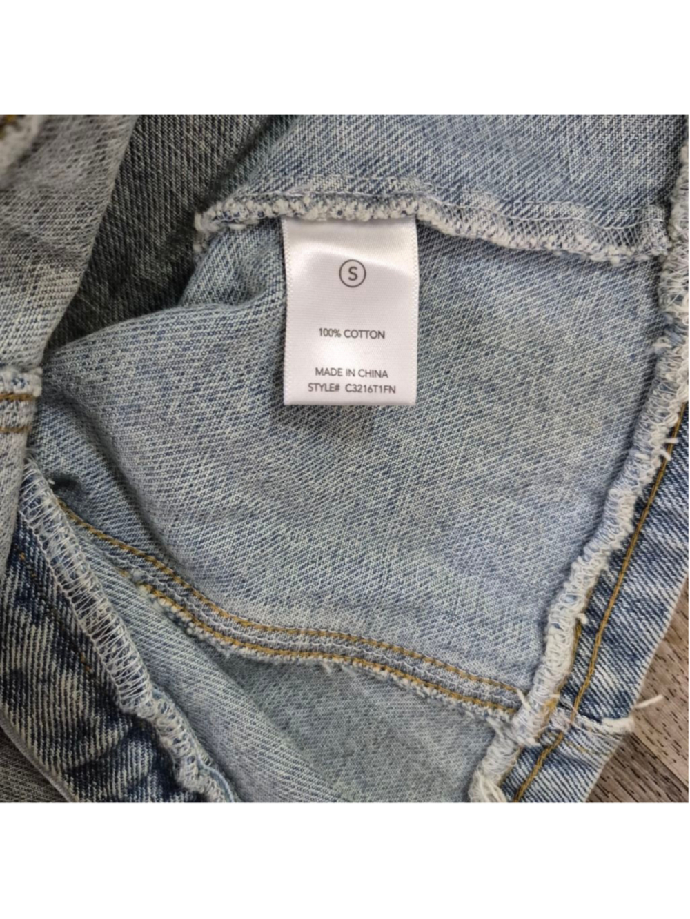 Women's Fashion Nova Light Wash Blue Denim Tube Crop Top S - Picture 9 of 10